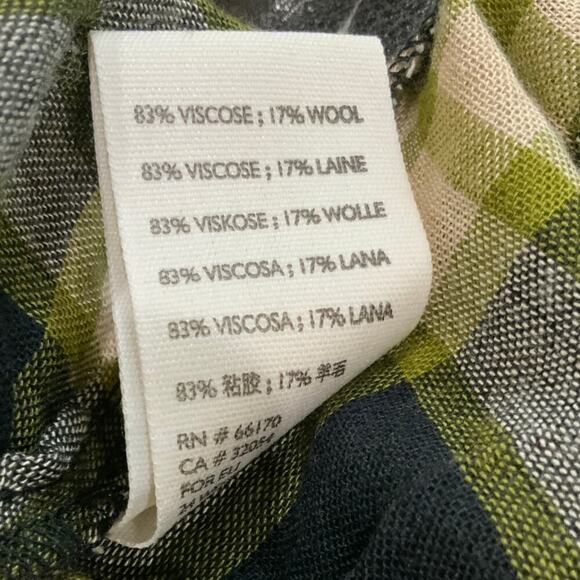 We The Free People Plaid Released Trim Raw Hem Shirt Women Size Large Button Up - Picture 10 of 12